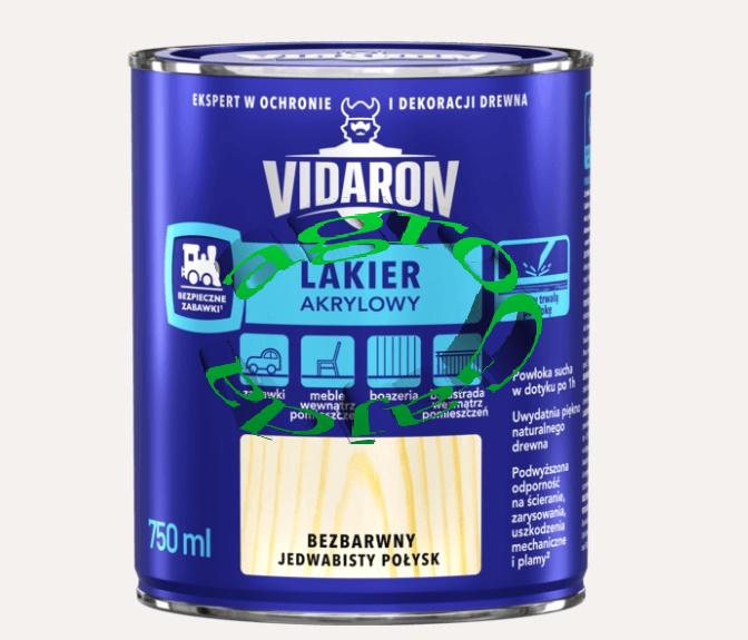 LAKIER BEZBARWNY AKRYLOWY VIDARON 0,75L