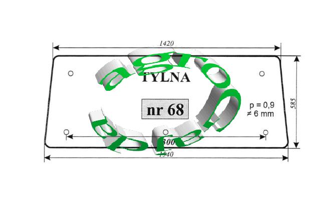 SZYBA TYLNA ZETOR NR-68 