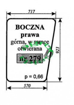 SZYBA NR 279 BOCZNA BIZON