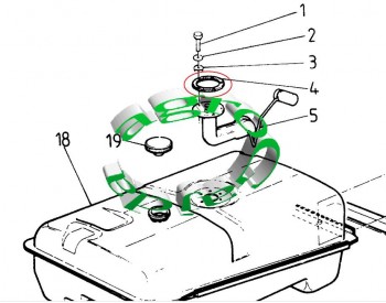 USZCZELKA WSKANIKA ZBIORNIKA PALIWA 1617869M1