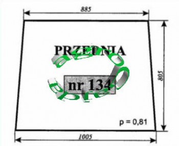 SZYBA NR 134  PRZEDNIA KABINA CZESKA N.TYP C-360 