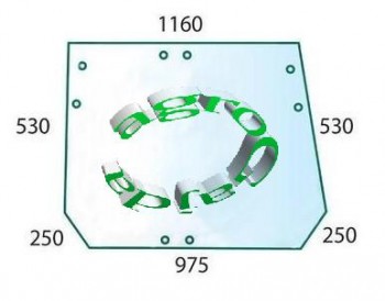 SZYBA TYLNA SAME ROLLER  00110806030  