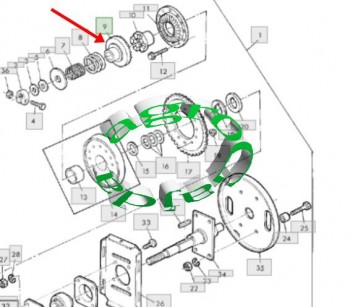 TARCZA SPRZGA HEDERA JOHN DEERE Z12922