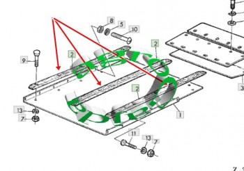 PROWADNICA DREWNIANA JOHN DEERE 1235 mm Z37428