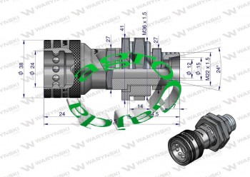 SZYBKOZCZE HYDRAULICZNE GNIAZDO LONG M22X1.5 