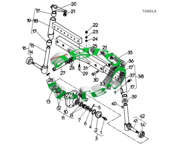 BELKA OSI PRZEDNIEJ URSUS 3512 7001792M91