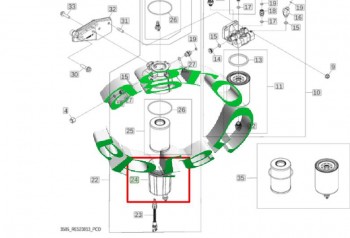 OBUDOWA FILTRA PALIWA JOHN DEERE RE523785  OEM