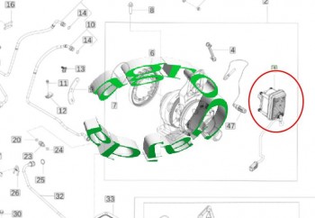 AKTUATOR TURBOSPRʯARKI JOHN DEERE DZ114554  OEM