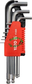 KOMPLET KLUCZY IMBUSOWYCH 2-12 mm 10 szt. YT-0509