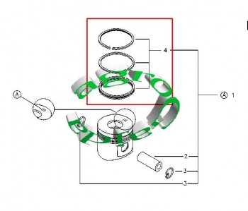 PIERCIENIE TOKOWE DEUTZ 91 mm BF4L1011T 04173461