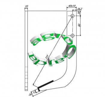 HAK DO FREZARKI SPAWANY 40X10 mm , 335 mm RRT1898