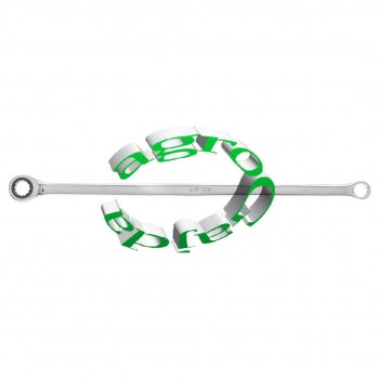 KLUCZ OCZKOWY DWUSTRONNY Z GRZECHOTK, DUGI 22 mm