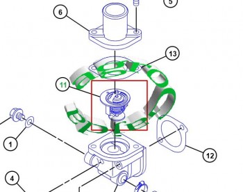 TERMOSTAT CAT 52 mm 583-9488  OEM PERKINS