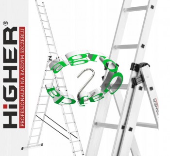 DRABINA ALUMINIOWA 3X11 , 8,45M 