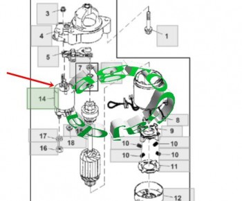 WY��CZNIK ROZRUSZNIKA JOHN DEERE MIA11504