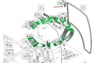 ZAWIAS DRZWI G�RNY JOHN DEERE LVU31678