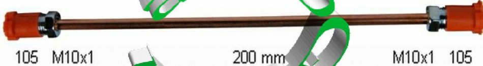 PRZEWD HAMULCOWY 200 mm , M10X1 X 2