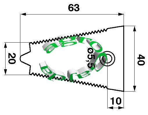 STALKA BAGNETU CLAAS / MF 522184 = 789351M1