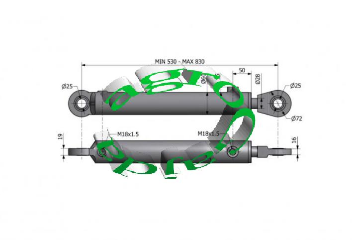 CYLINDER UKADU KIEROWNICZEGO C-385 88276909  