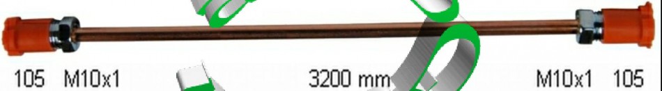 PRZEWD HAMULCOWY 3200 mm ; M10X1 X 2