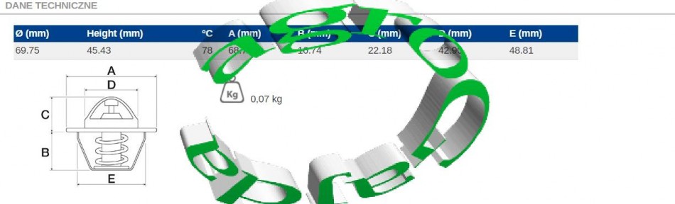 TERMOSTAT MF ; 70 mm 3118127R1  TERM-04  