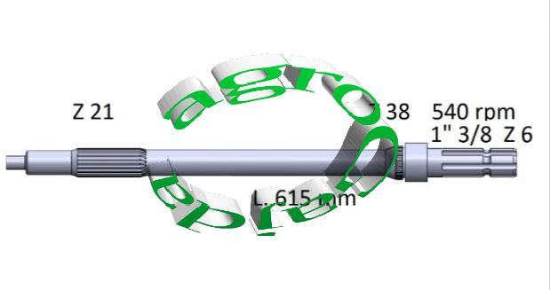 WAEK PRZEKANIKA WOM MF-4 , 615 mm 3599000M2