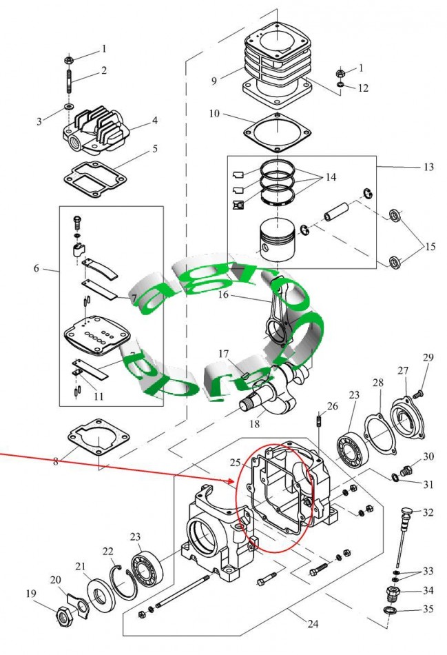 USZCZELKA SKRZYNI KORBOWEJ SPRʯARKI 60111102048