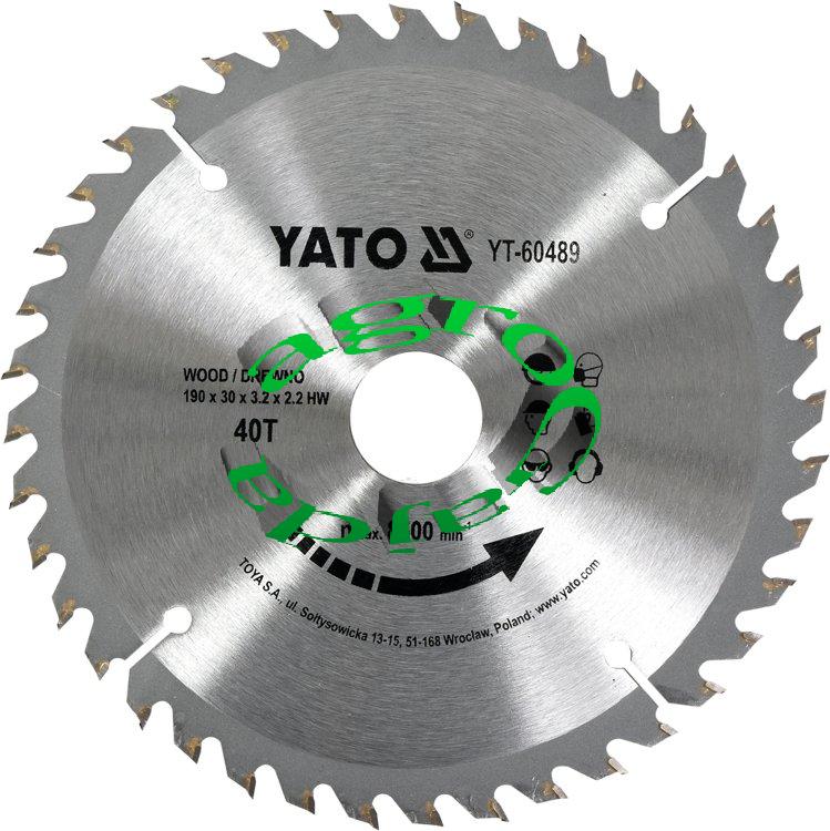 TARCZA WIDIOWA DO DREWNA 190X40TX30 mm YT-60489