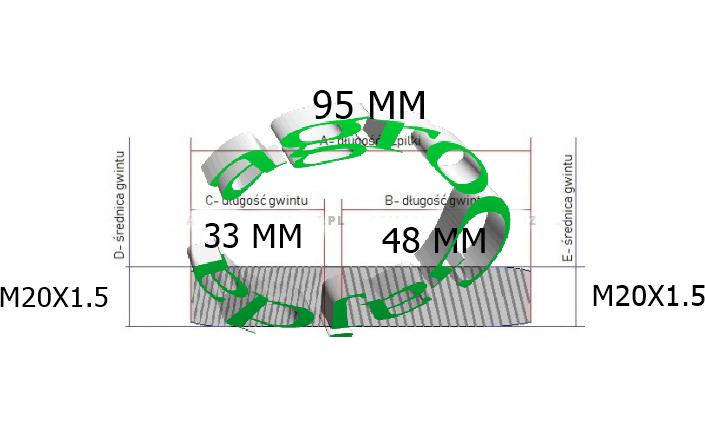 SZPILKA KOA M20X1.5  CAT 428  2264346