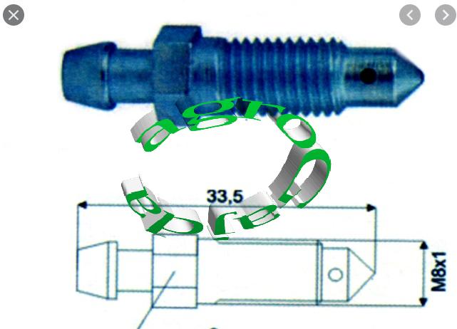 ODPOWIETRZNIK HAMULCA M8X1    	WP0090