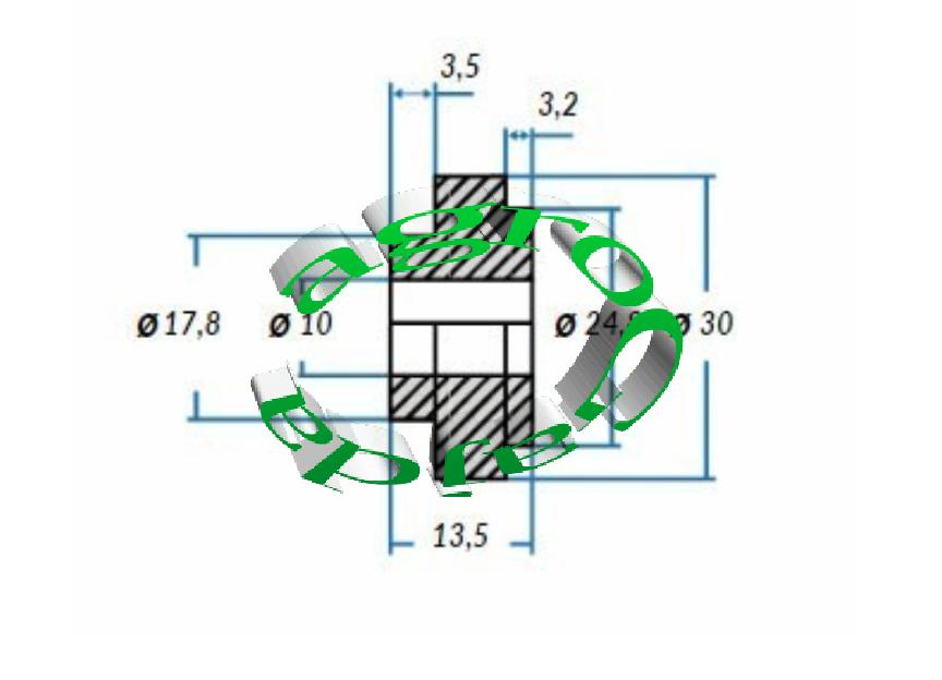 TULEJKA NOA SIECZKARNI 30 mm / 14 mm / 3mm Z35216