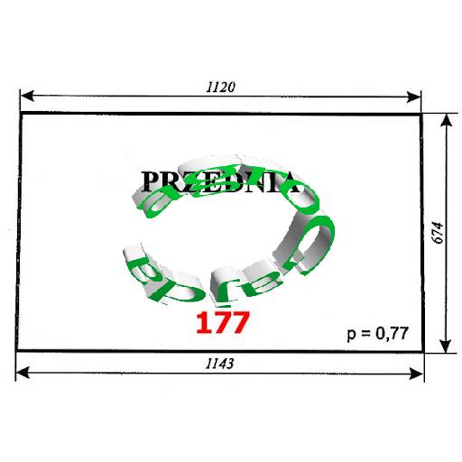 SZYBA PRZEDNIA KABINA KOMIN  NR-177