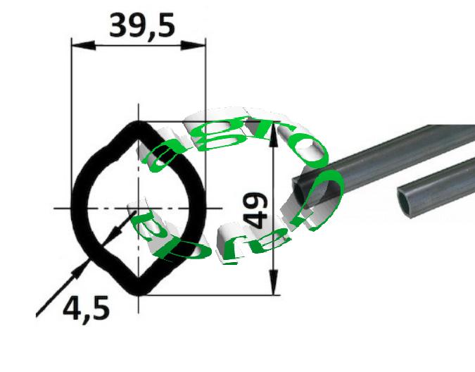 RURA CYTRYNA WEWNTRZNA 39,5/49X4,5 mm ; 1m 