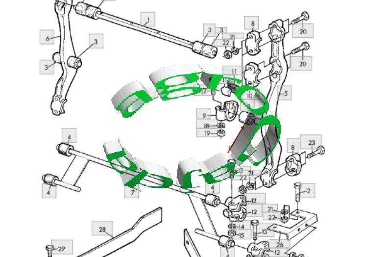 TULEJA GUMOWA JOHN DEERE 17X38X39 P49545  OEM