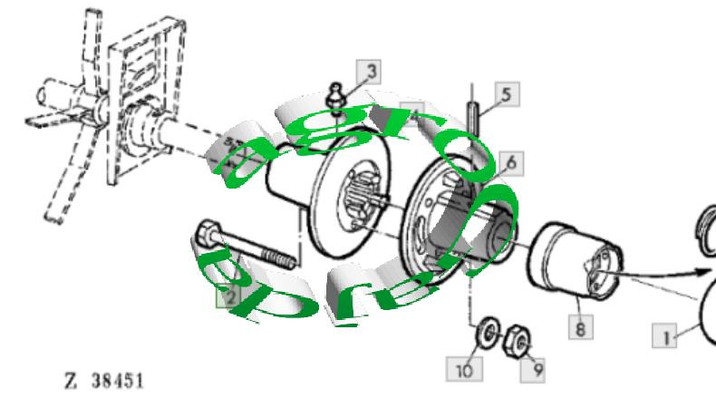 RUBA WARIATORA JOHN DEERE Z30687  OEM