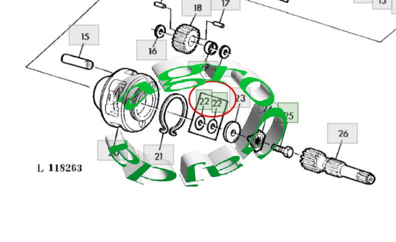 PODKADKA DYSTANSOWA JOHN DEERE 0.5 mm L35797