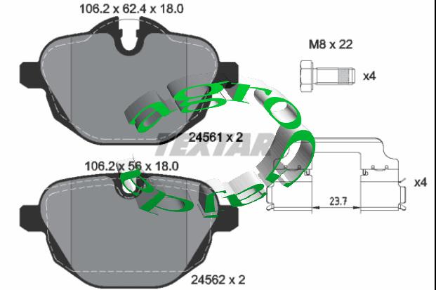 KLOCKI HAMULCOWE GDB1840 P06064 BREMBO