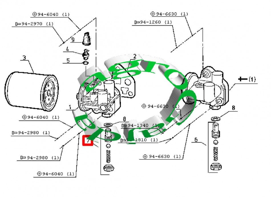 ZAWR PODSTAWY FILTRA OLEJU RENAULT 6005001404