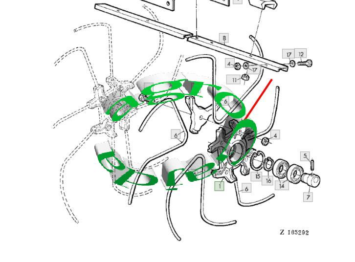 PIASTA WYTRZSACZA JOHN DEERE Z12157   Z10946