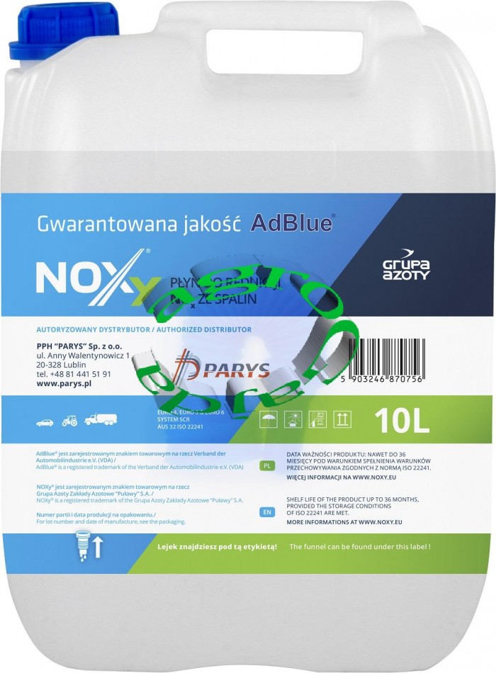 DODATEK DO DIESLA ADBLUE 10L NOXY Z LEJKIEM