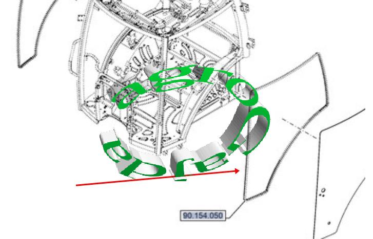 SZYBA PRAWA DRZWI CASE / NEW HOLLAND 