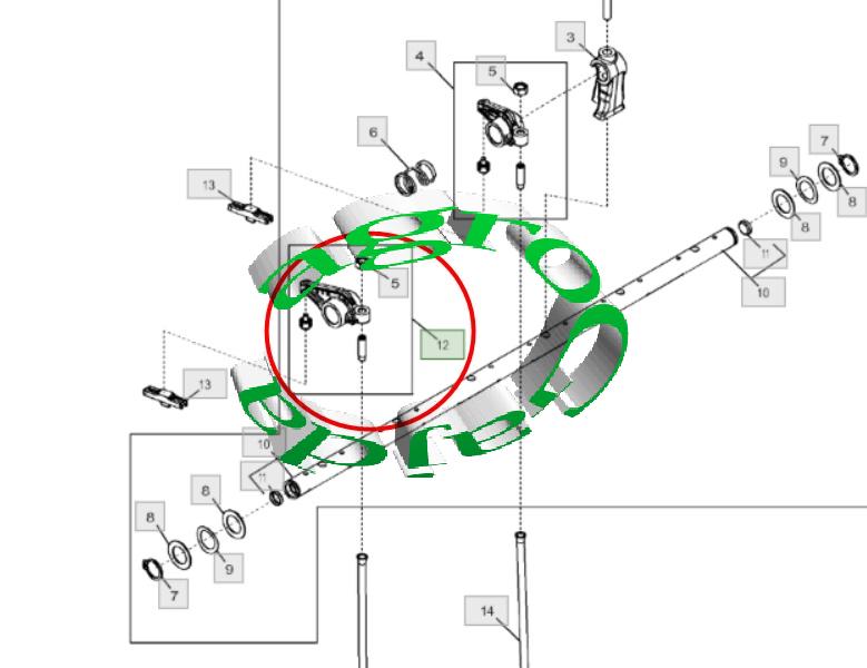 WAHACZ ; KONIK WYDECHOWY JOHN DEERE RE552370