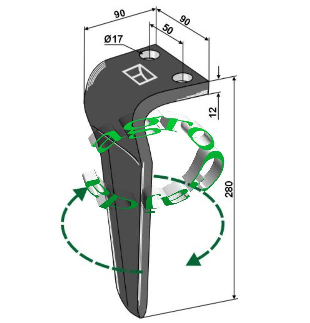 ZB BRONY AKTYWNEJ, PRAWY 285 mm FALC KE0924