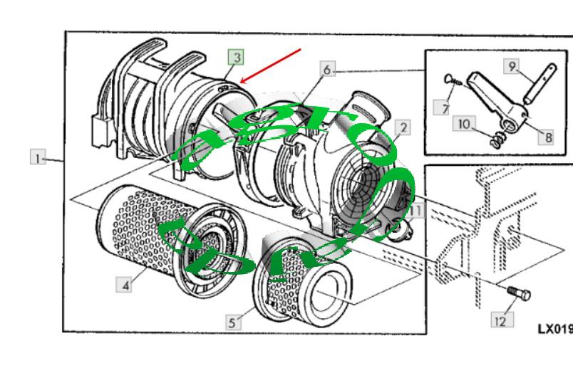 OBUDOWA FILTRA POWIETRZA JOHN DEERE AL80400 