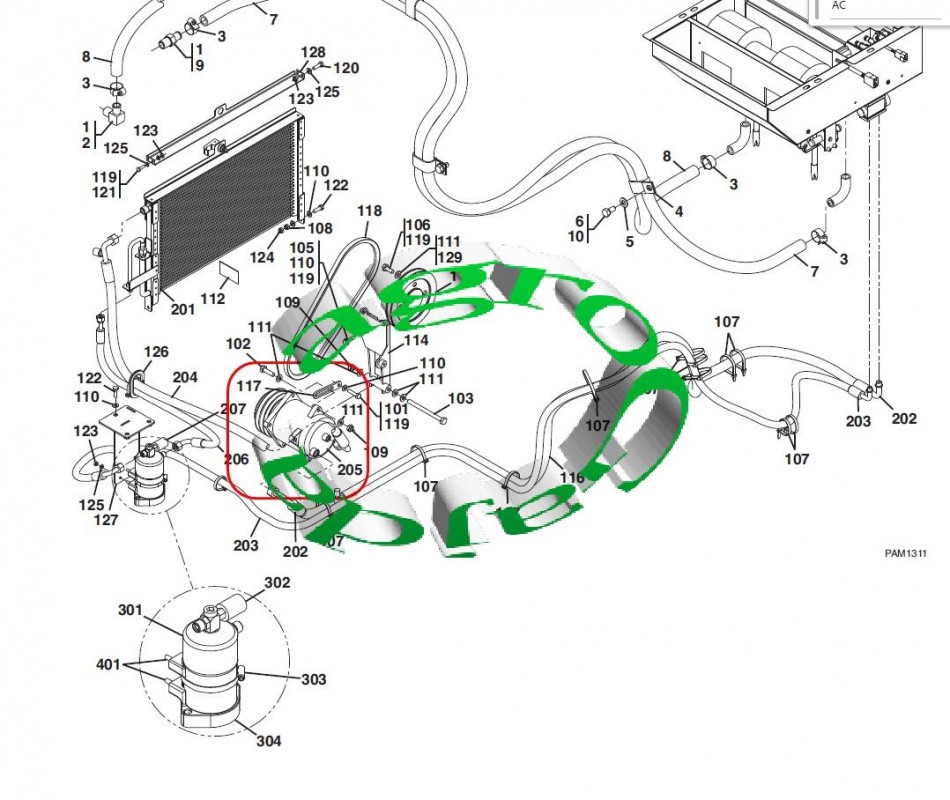 SPRʯARKA KLIMATYZACJI CAT TH407 323-7251