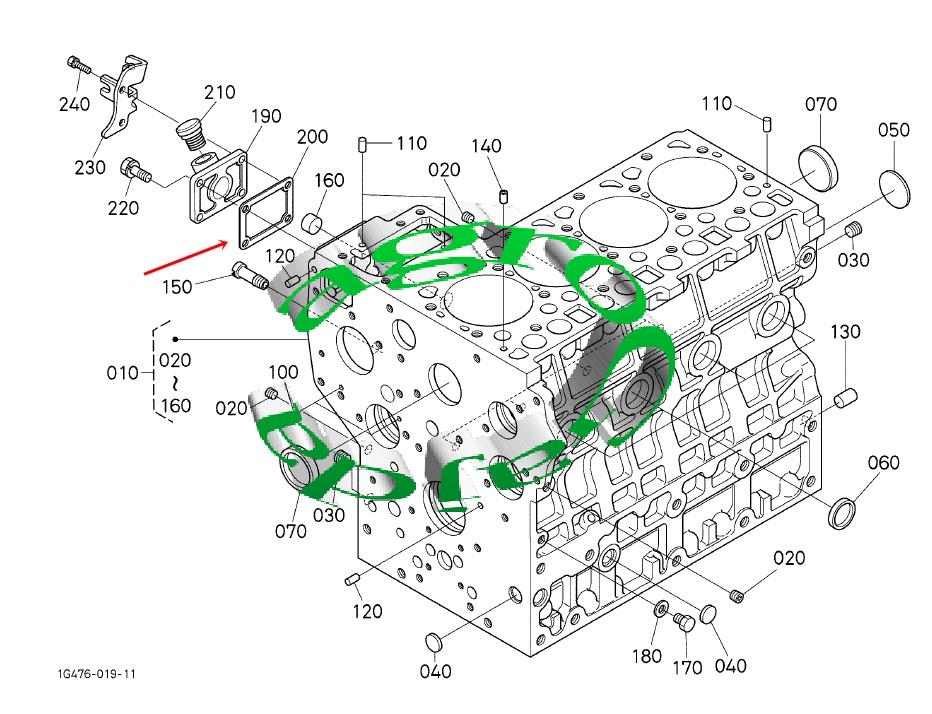 USZCZELKA KUBOTA 1A021-5166-0