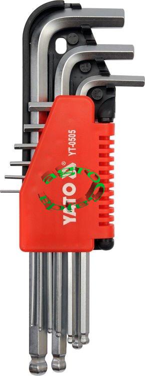 KOMPLET KLUCZY IMBUSOWYCH 2-12 mm 10 szt. YT-0509