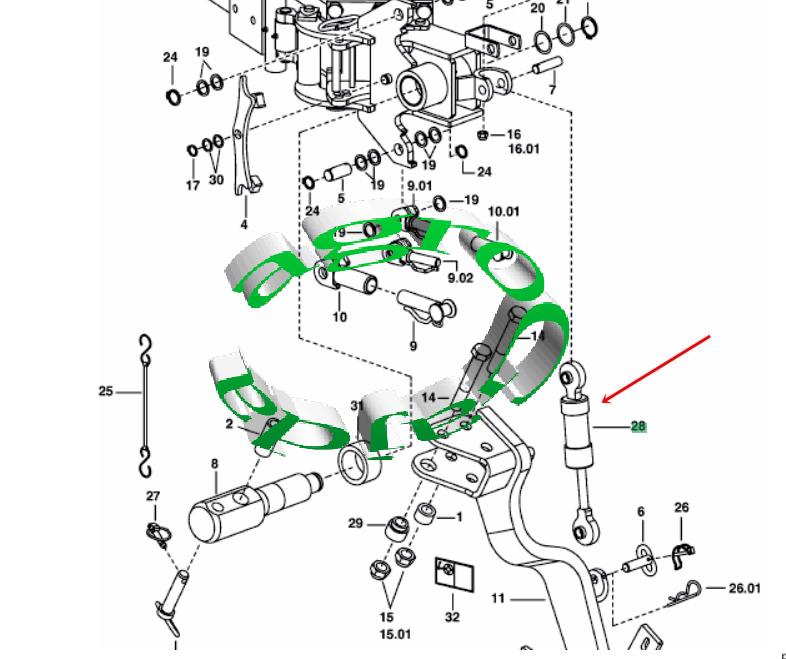 SIŁOWNIK HYDRAULICZNY KOŁA PODPOROWEGO POTTINGER