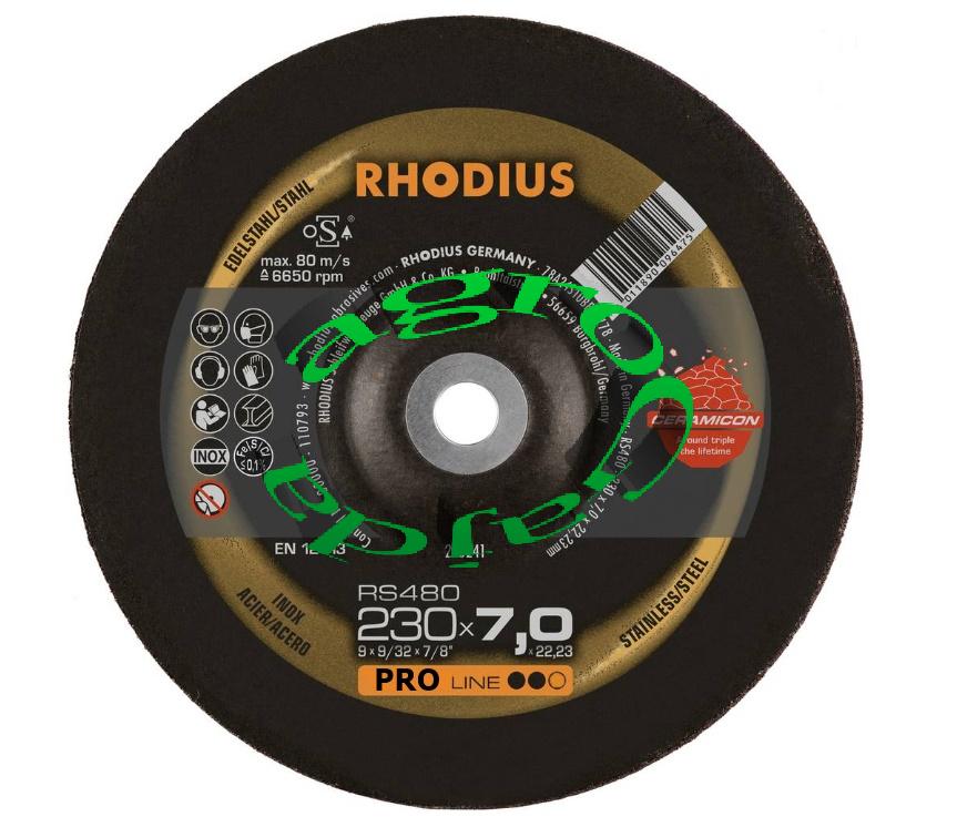 TARCZA DO SZLIFOWANIA METALU 230X7 RHODIUS PRO