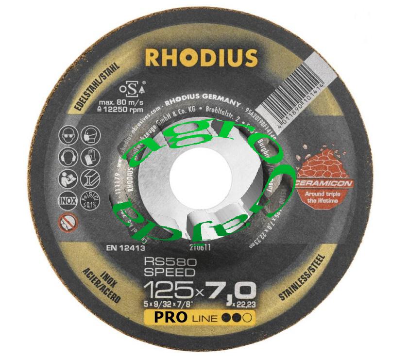 TARCZA DO SZLIFOWANIA METALU 125X7 RHODIUS PRO